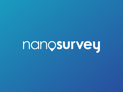 NanoSurvey Wordmark blue branding gps internet of things location minimal wordmark