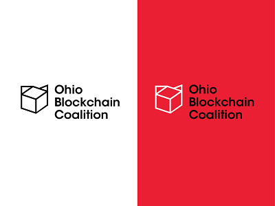 Ohio Blockchain Concept blockchain concept government logo ohio red