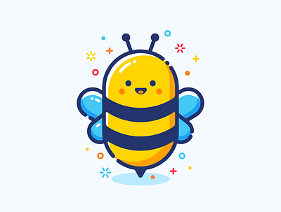 Smiling Bee design icon illustration mbe mbestyle vector