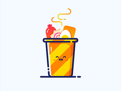 Cup of Hotpot design icon illustration mbe mbestyle vector