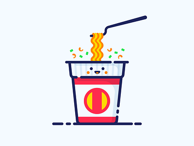 Noodle Cup design icon illustration mbe mbestyle vector