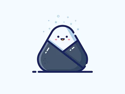 Onigiri design icon illustration mbe mbestyle vector