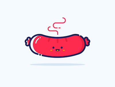 Sausage design icon illustration mbe mbestyle vector