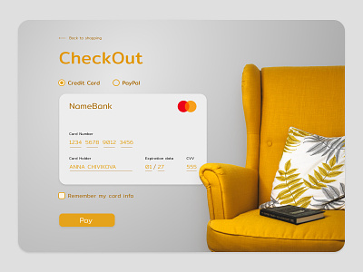 Checkout form credit card dailyui design ui web design