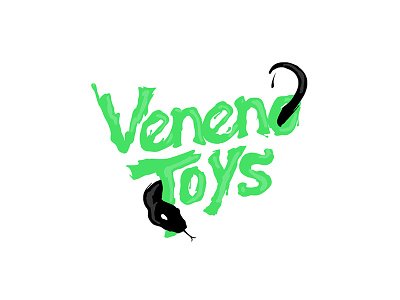 Veneno Toys balck basurto brand branding green logo mark miguel poison savage snake toys