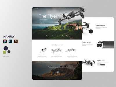 Drone Website drone landing page drone website figma ux website