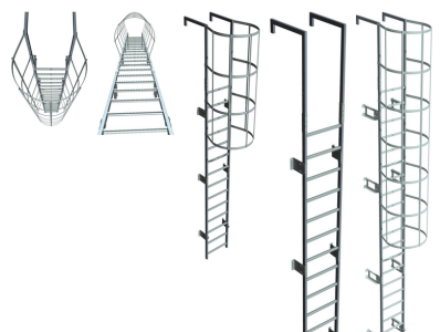 Przeciwpożarowe pionowe drabiny ewakuacyjne drabest drabiny ladder