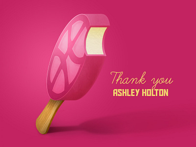 Thank you Ashley dribbble first invitation pink shot thanks