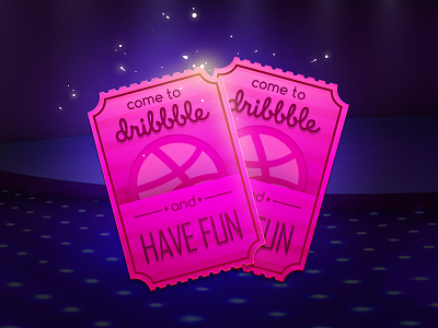 One more Dribbble invitation! art blue dribbble friends fun invation invite giveaway pink spark ticker