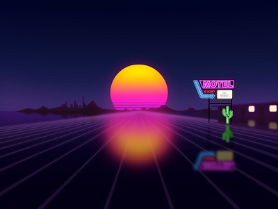 Just another 80s wallpaper 80s graphic design illustration retro sunset vaporwave wallpaper