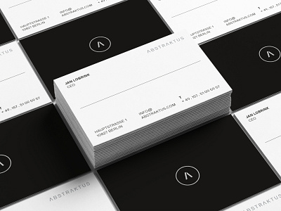 Business Card Design - Abstraktus brand design brand designer branding business card businesscard clean design corporate design corporate designer design designer futuristic minimal stationery technical typography visitenkarte