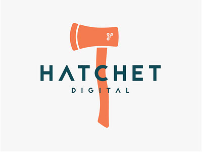 Hatchet Digital axe branding design hatchet icon logo