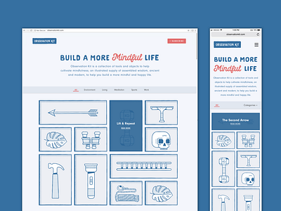 Obervation Kit Website brand design branding desktop filter illustration logo meditation mindful mindfulness mobile product design responsive ui ui ux ux visual design web design website