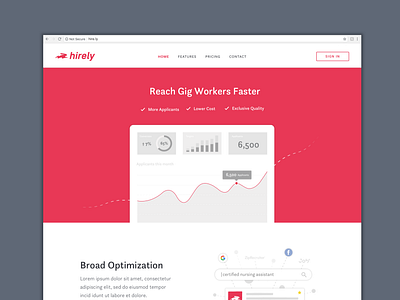 Hirely Web design desktop ui ux visual design web design website