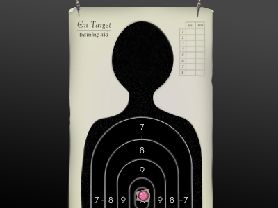 On Target: Bullseye black rebound target practice