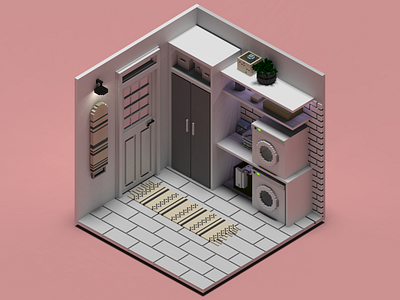 Tiny Pixel Laundry illustration pixel art rendering ui voxel art voxels