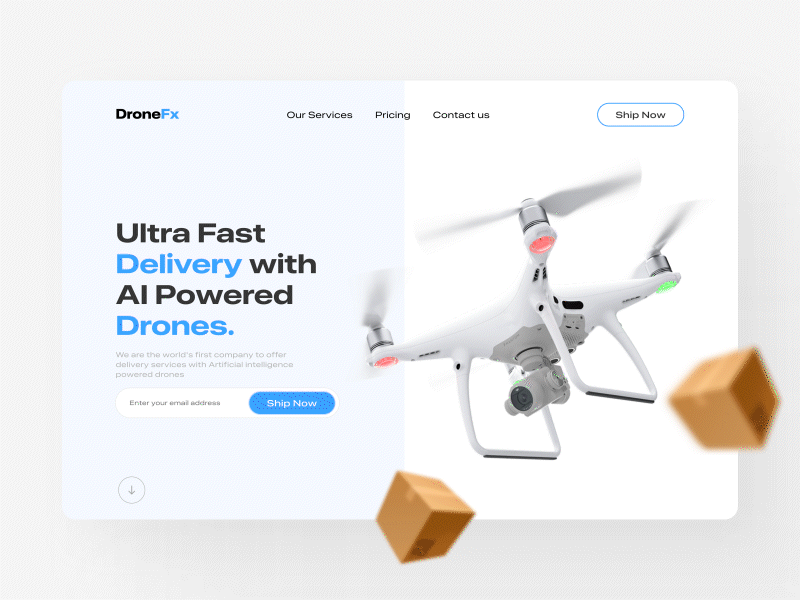 Animated drone delivery concept design