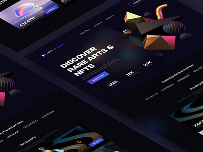 NFT Market Place Web Design Concept ai dark figma future landing page minimal nft ui ux web3