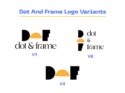Dot and Frame Logo Variations branding graphic design logo
