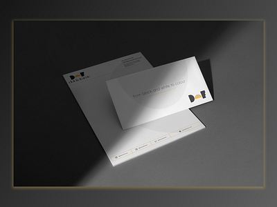 Dot and Frame Letterhead and Envelop