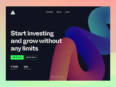 TriUp Investment Platform design typography ui ux web design