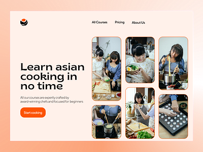 Cooking Courses UI design ui ux web design