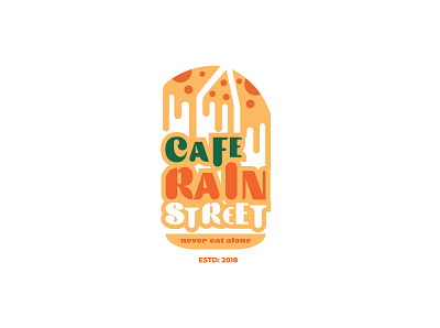 Cafe Rain Street Logo Design brand icon brand identity branding design graphic design icon logo