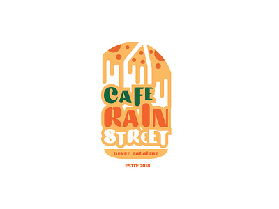 Cafe Rain Street Logo Design