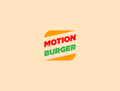 MOTION BURGER LOGO brand icon brand identity branding design graphic design icon logo