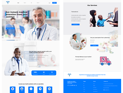 Telemedicine Landing Page app appointment design illustration landing page medical landing page pharmacy ui ux