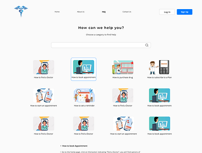 FAQ for Telemedicine App app branding design faq logo product design ui uiux ux vector