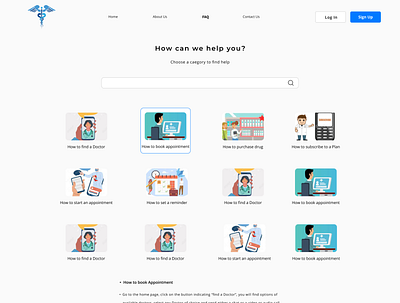 FAQ for a telemedicine app design faq graphic design health telemedicine ui ux