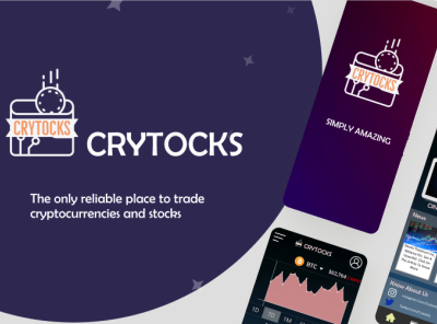 Crytocks app branding design illustration logo ui vector