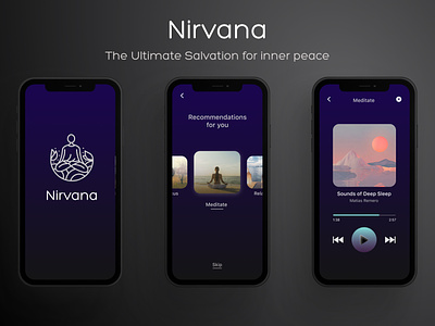 Nirvana app branding design graphic design illustration logo typography ui ux vector