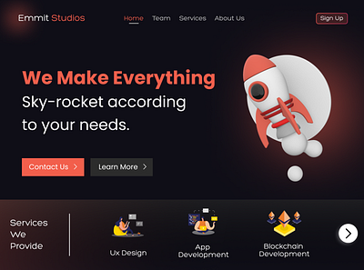 Emmit Studios 3d app best ui branding design graphic design illustration logo minimal modern typography ui ux vector