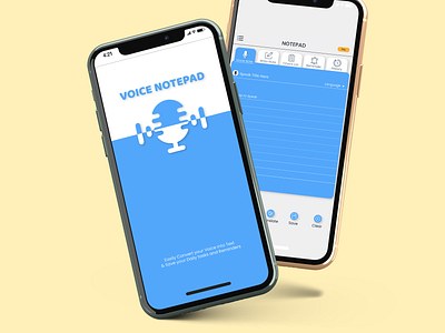 VOICE Notepad UI/UX Design