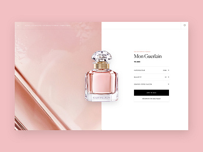 Guerlain - Product page branding design e comerce fragrance layout luxury ui