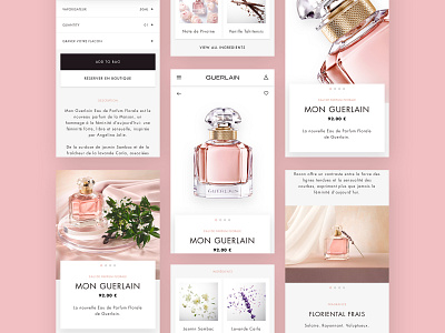 Guerlain - mobile layout branding e comerce fragrance layout luxury mobile responsive design ui