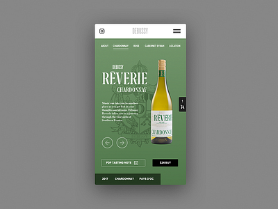 Reverie Mobile Product Page mobile uxui web design