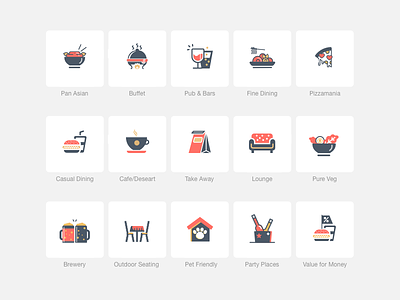 Food Icons category icons dineout food category icons food sector foodie icons icons set iconset zomato