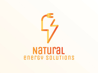 Natural Energy Solotions 100 logo design vector