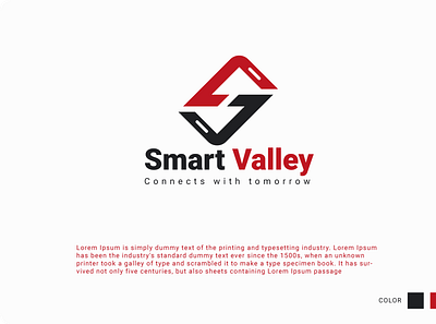 Smart valley branding design icon illustration logo