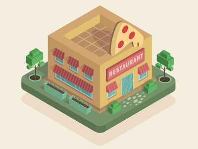 Restaurant isometric