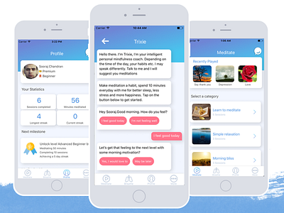 Trixie meditation app chatbot.