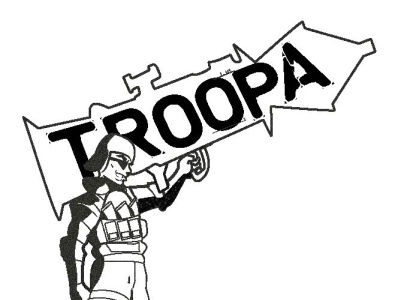 Troopa soldier logo design illustration logo