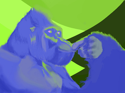 grape gorilla illustration