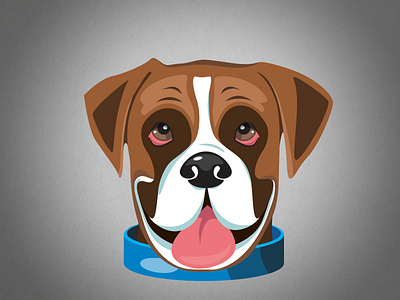 Boxer Illustration boxer casino character dog friend game game design girl illustration ralev slots