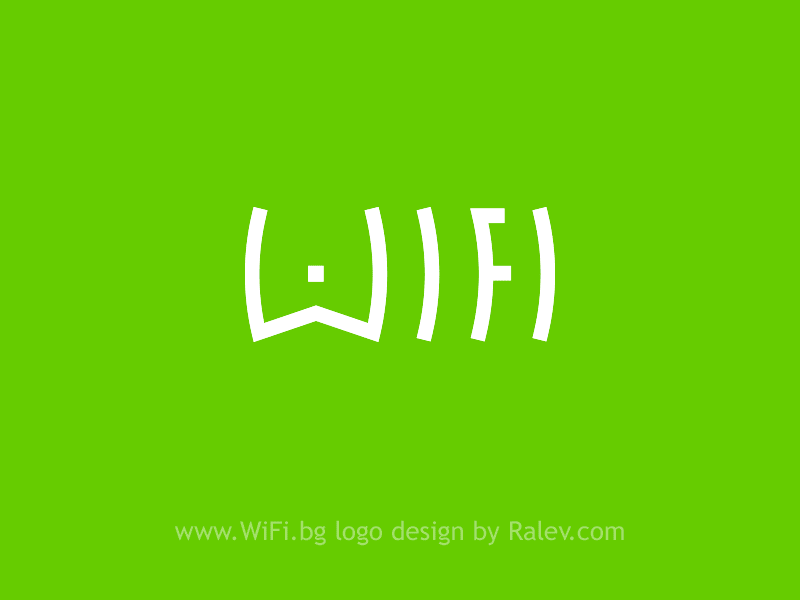WiFi Logo green identity logo logo design logotype minimal modern ralev signal tech waves wifi