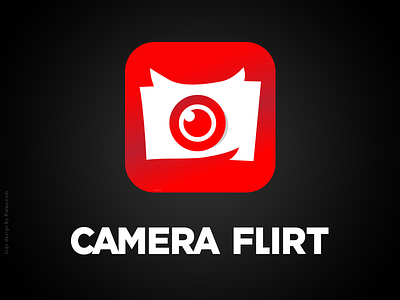 Camera Flirt App Logo Design android app brand design camera devil icon iphone itunes logo design mark ralev