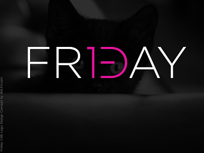 Friday 13 Logo 13 friday fun kitty logo design logotype pink ralev